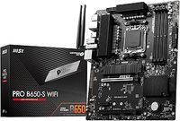 MSI PRO B650-S WIFI Motherboard, ATX - Supports AMD Ryzen 9000 / 8000 / 7000 Series Processors, AM5 - DDR5 Memory Boost 6000+MHz/OC, 2 x PCIe 4.0 x16, 2 x M.2 Gen4, Wi-Fi 6E