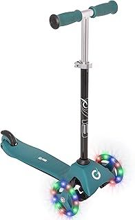 Light Up Mini Cruiser Scooter With Light Up Wheels For Kids | Push Scooter With Adjustable Height Handles | Childrens Balance 3-Wheeled Kick Scooters For Kids Aged 2-7