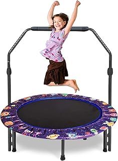 Little Tikes 36Inch Kids Trampoline with Adjustable Handle, Foldable Bungee Rebounder, Safety Padded Cover for Indoor & Outdoor