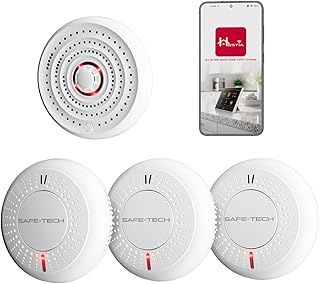 SAFE-TECH Smoke Alarms, Interlinked Smoke and Heat Alarm Scotland Bundle | UKCA Certified British Brand, Approved by Electrical Wholesalers | F1 10-Year Tamper-proof Battery | UK Tech Support