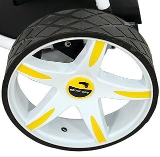 For Pro Rider Golf Electric Trolley White/Yellow Sports Wheels per Pair