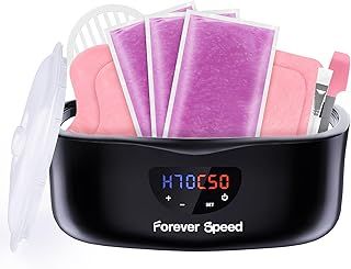 Forever Speed 4L Paraffin Bath for Hands and Feet Osteoarthritis, Paraffin Bath Warmer with Manual/Auto Mode Paraffin Bath Hands Feet Set with 1350 g Paraffin Wax and Glove, 230 W