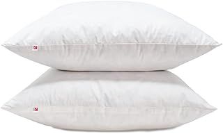 Cushion Pad Generously Filled With Ethically Sourced Duck Feathers Encased In Pure Cambric Cotton Cover – Pack of 2 – 26” x 26” (65 cm x 65 cm)