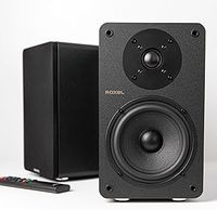 Roxel Onyx Active Bookshelf Speakers, 100 Watt RMS Power, Full Range 5.25" Bass Driver, Wireless BT Streaming, HDMI ARC, 3-Metre Speaker Cable, Perfect for Movies, Music, Office, Home Theatre (Black)