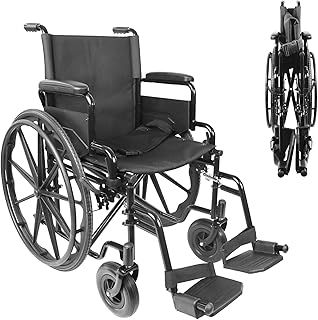 PEPE Mobility - Wheelchair Self Propelled Foldable, Lightweight for Adults, Travel Chair, Sturdy Steel Frame, Steel Transit