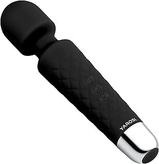 Yarosi Mini Massager- Strongest Cordless Handheld Vibrating Power - Best Rated for Travel Gift - Magic Stress Away - Perfect on Neck Back Foot Hand Pains and Sports Injury - Black