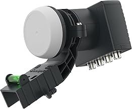 Universal Quad 4 Output LNB for Satellite Dish Freesat SKY HD TV Satellite Receiver for MK4 Zone Dishes Feed Horn Design with Spirit Level Bracket