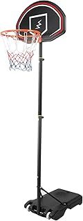Dripex Professional Basketball Hoop Height Adjustable Portable Outdoor Free standing Basketball Stand Net Set System 1.6M-2.1M with Wheels